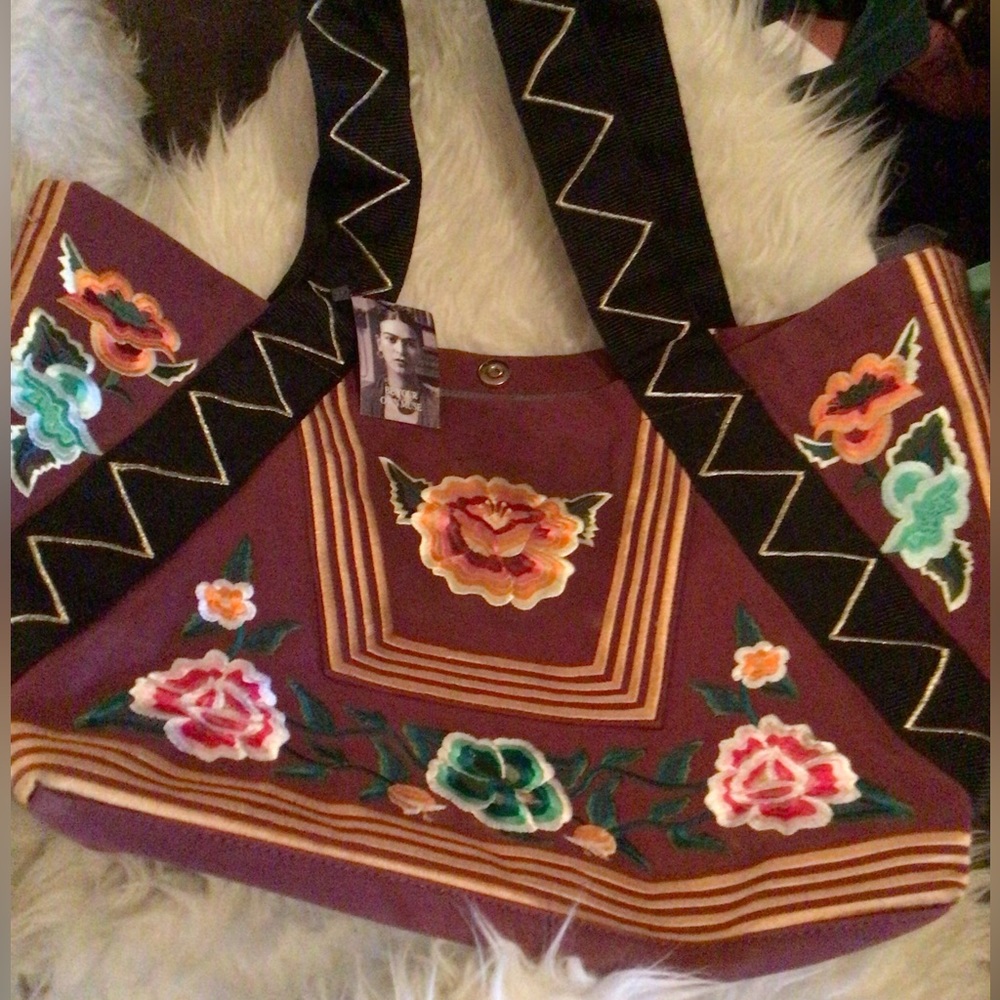 NEW! RArE WyethxFrida boho floral bag - Picture 1 of 5